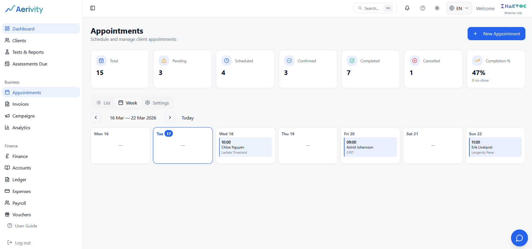 Appointments & Booking screenshot